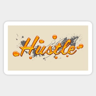 Hustle Hard Gel Graphic Logo Short Sleeve Hustling T-Shirt Sticker